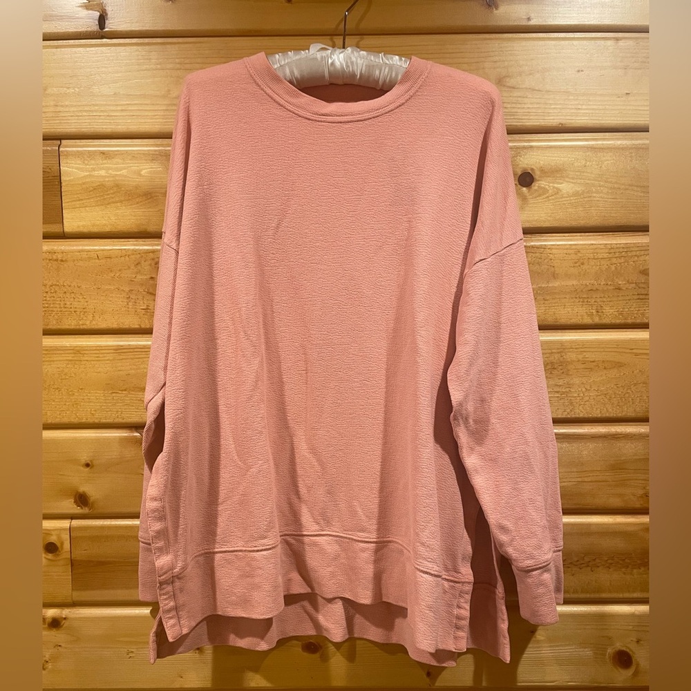 Aerie Peach Oversized Crewneck Sweater Size Medium